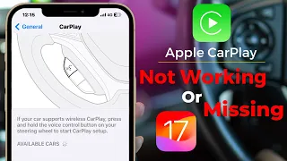 How to Fix Apple CarPlay Not Working on iOS 17 | Apple CarPlay Missing After iOS 17 Update