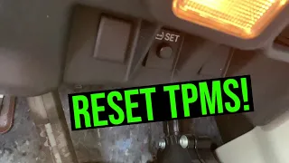 How to reset the TPMS system on a Lexus RX