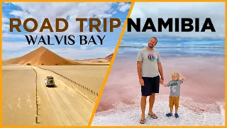 ROAD TRIP NAMIBIA - Pink Lakes, Deserts and FLAMINGOES in Walvis Bay