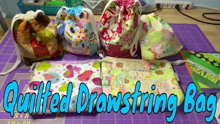 Quilted Drawstring Bag Tutorial