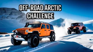 "Arctic Ascent Challenge: Off-Road Warriors Conquer Snowy Mountain Peaks!"