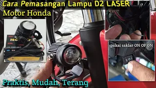 How to install a D2 Laser firing light on a Honda motorbike, very easy