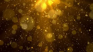 Holiday golden animation background. Flying golden sparkles