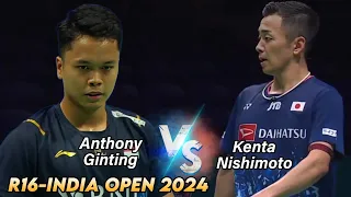 Anthony Sinisuka Ginting vs Kenta Nishimoto || R16 India open 2024