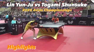 Lin Yun-Ju 林昀儒 vs Togami Shunsuke 戸上隼輔 | 2023 Asian Championships (Ms-R16) HD Highlights