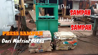 Membuat alat PRESS SAMPAH MANUAL dari barang Rongsok/Bekas/Sisa #sampah