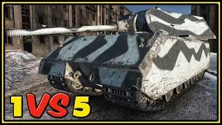 Maus - 10 Kills - 1 VS 5 - World of Tanks Gameplay