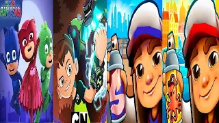 Subway Surfers Seattle VS Chang'an VS PJ Masks: Super City Run VS Ben 10: Up to Speed Gameplay HD