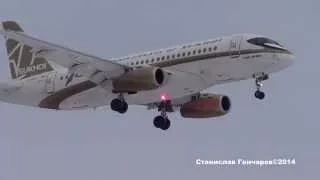 Сухой SuperJet 100-95 RA-89007 Центр-Юг посадка Шереметьево.27.12.2014