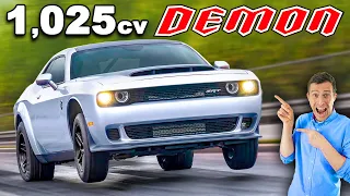 Novo Dodge Demon de 1.025cv: 0-100 km/h em 1,66 segundos!!