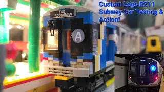 Lego MTA Subway- Custom Lego R211 Subway Car Testing and action!