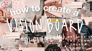 how to create a DIGITAL VISION BOARD that ACTUALLY WORKS 2019