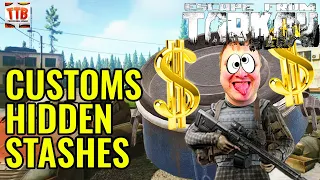 ALL 23 CUSTOMS HIDDEN STASHES GUIDE! SECRET STASHES - MAKE MONEY IN TARKOV - Escape from Tarkov 2021