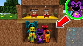 LOS SMILING CRITTERS APARECEN DEBAJO de MI CAMA en MINECRAFT😨😱 BEBE NOOB POPPY PLAY TIME 3