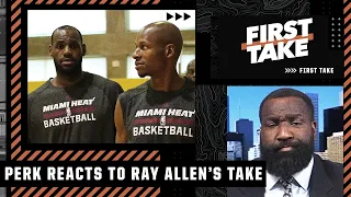 Perk disagrees with Ray Allen's take on LeBron's place in the NBA GOAT debate | First Take