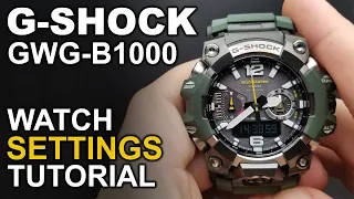 Ghshock Mudmaster GWG-B1000 - Watch Setting Tutorial - Module 5713