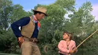 Learning to swim from John Wayne! (from the movie Hondo)