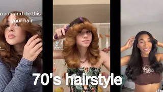 I tried 70’s hairstyles try out Tiktok compilation challenge trend really nice and easy