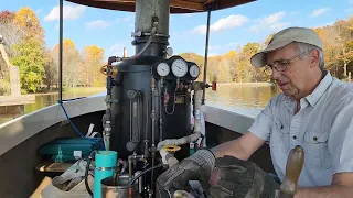 Steam Boat engine operation