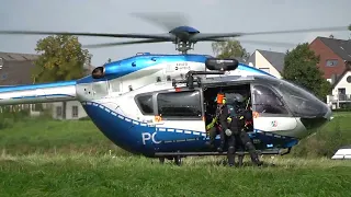 "HUMMEL6" (D-HNWW) landet am Rheinufer in Leverkusen-Hitdorf