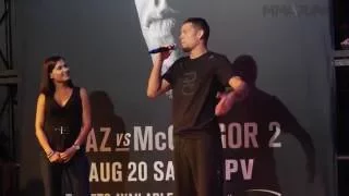 Nate Diaz full UFC 202 open workout and interview