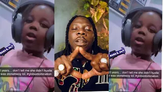 Breaking news Stonebwoy daughter C.J on the studio recording her first song this girl is trending