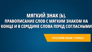 Мягкий знак (ь). Правописание слов с мягким знаком на конце и в середине слова перед согласными