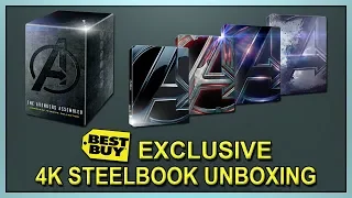 Avengers: 4-Movie Collection Best Buy Exclusive 4K+2D Blu-ray SteelBook Set Unboxing