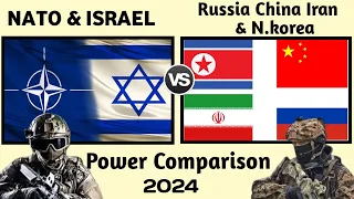 NATO Israel vs Russia China Iran and North Korea military power 2024 | NATO vs Russia military power