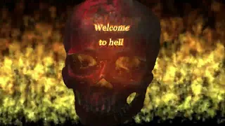 Welcome To Hell - Halloween VJ Loop - Rotating Skull Spooky Background Animation