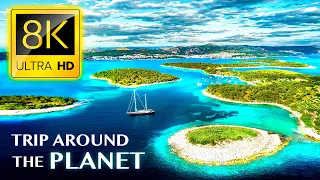 TRIP AROUND THE PLANET 8K ULTRA HD - Travel Around the World with Relaxing Music