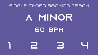 Single Chord Backing Track - A Minor - 60 bpm