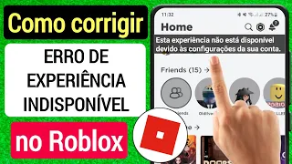 Corrigir o erro Roblox "Esta experiência não está disponível devido às configurações da sua conta"