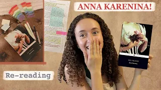 Re-reading my favorite book: Anna Karenina!!! #dickensortolstoy reading vlog (part 1) // 2021