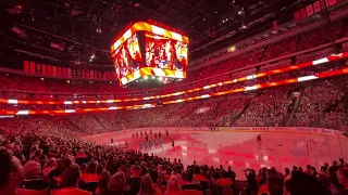 Edmonton Oilers playoff National anthem vs LA Kings at Rogers Place.