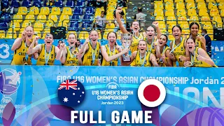 FINAL: Australia v Japan | Full Basketball Game | FIBA U16 Women's Asian Championship 2023 - Div. A