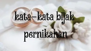 kata-kata bijak pernikahan.