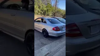 cat an muffler delete, with a race bullet  resonator..2004 clk 500