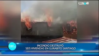 Siniestro destruyó 6 viviendas en Gurabito, Santiago
