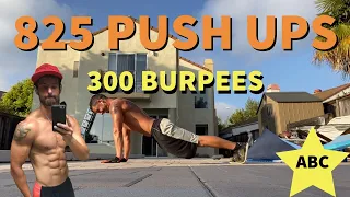 Burpees Workout - 825 PUSH UPS 300 BURPEES // Calisthenics Military Style Workout