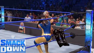 WWE2K22 SMACKDOWN NIKKI A.S.H W/ CANDICE LERAE VS LIV MORGAN