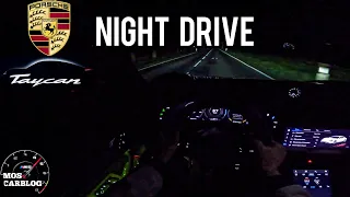 PORSCHE TAYCAN 4S NIGHT DRIVE POV BY MOSCARBLOG! ( UFO SOUND)!