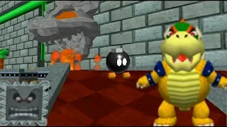 Super Mario 64 Last Impact 100% World 1 - Bowser's Fiery Castle