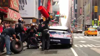 NASCAR Pit Stop in Times Square w/ Red Bull Racing