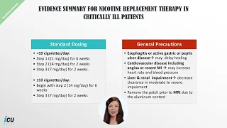 Nicotine replacement therapy in ICU, what does the evidence say?