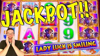 Playing 6 hours to get our Buffalo Gold JACKPOT HANDPAY! Lady Luck is Smiling! 🦬💰🎉