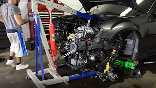 BUILDING A DEMON/HELLCAT CHRYSLER 300 PART 3 *ENGINE INSTALLED*