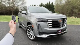 2023 Cadillac Escalade Premium Luxury Platinum AWD: Start Up, Walkaround, POV, Test Drive and Review