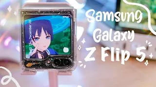 📱Samsung Z Flip 5 Unboxing, Genshin gameplay, aesthetic accessories | chill vlog