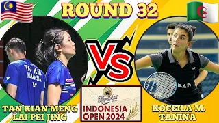 (R32)🇲🇾Tan Kian Meng-Lai Pei Jing 🆚️ 🇩🇿Kociela Mammeri-Tanina V.🔥‼️#indonesiaopen2024